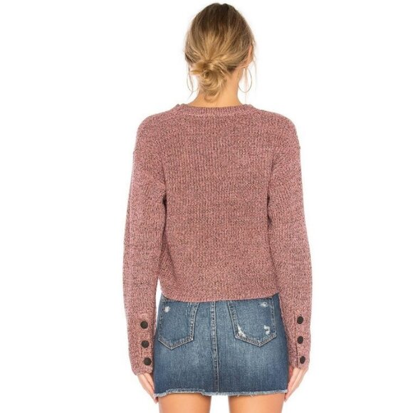 Rag & Bone Jubliee Crew Sweater Dusty Rose Size Large Merino Wool Knit - Picture 2 of 12